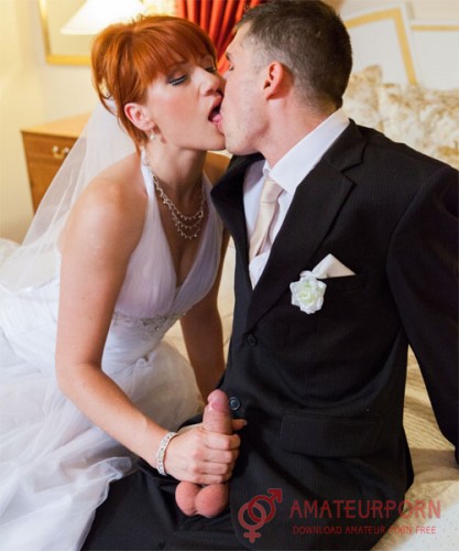 Lucy Bell Redheaded Bride Fuck With Groom And Jis Friend